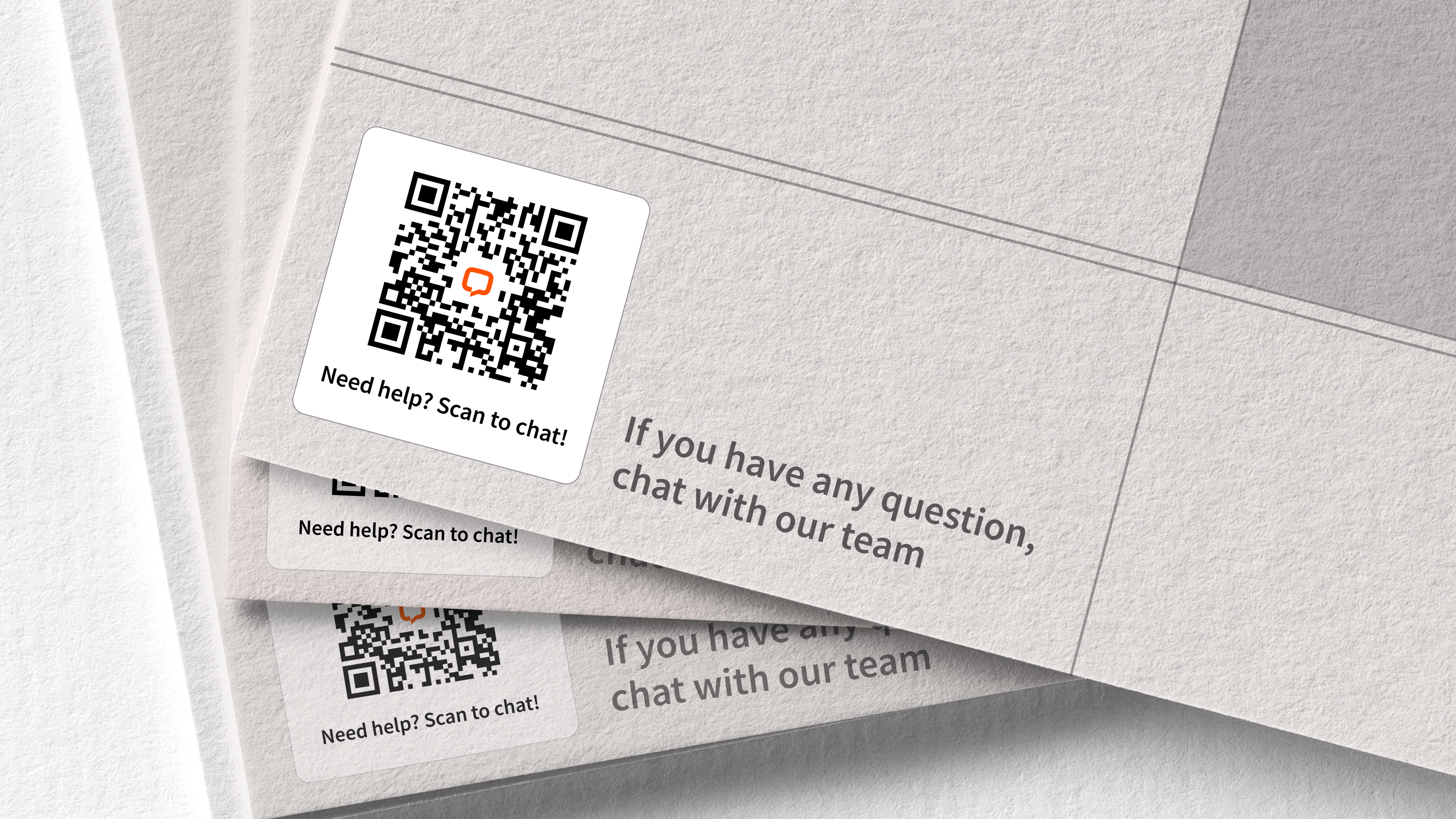 QR on promotional materials